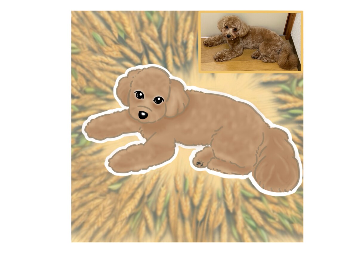 ペットのお写真から似顔絵やアイコンをお描きします ご家族のお写真からイラストをお描きします。 イメージ2