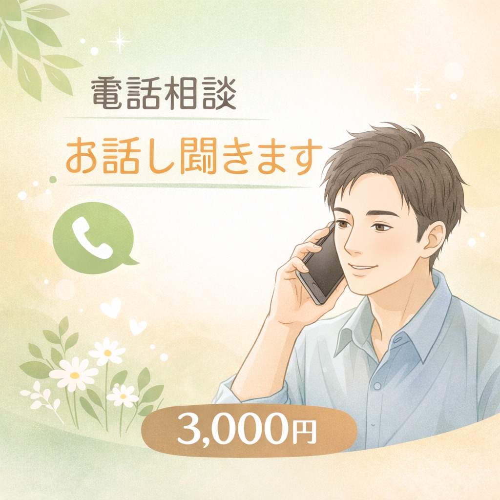 無理しなくていい電話カウンセリングします 無理しなくていい。泣いても、黙っても大丈夫。 イメージ1