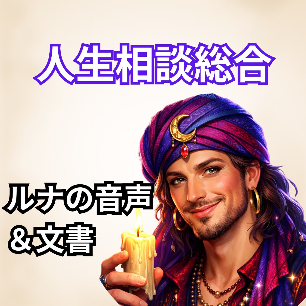 お悩み全般　ボイスメッセージ＆文書鑑定します オネエ占い師ルナ・ヴァレンティから直接ボイスメッセージと文書 イメージ1