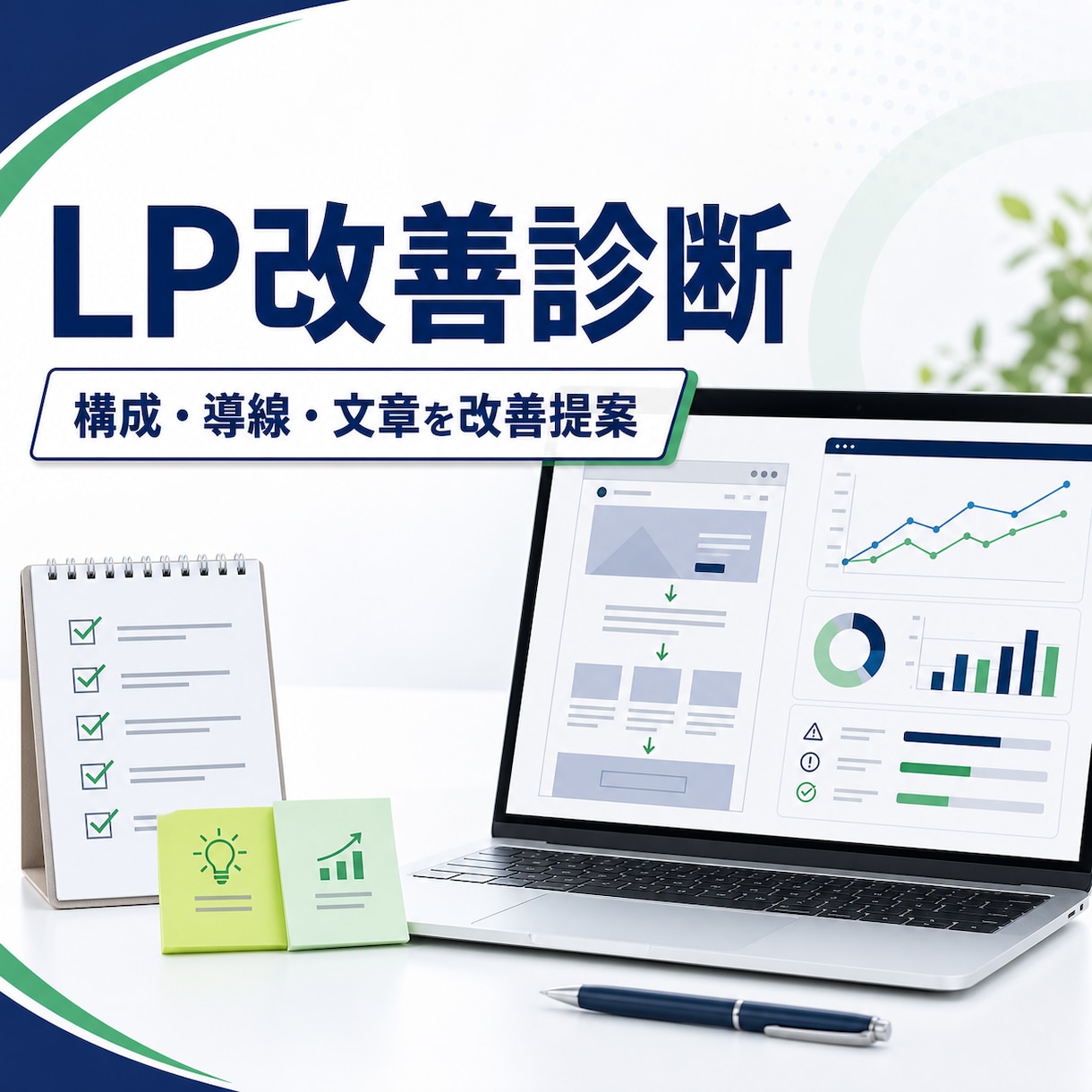 LPの改善点をプロ目線で診断します 構成・導線・文章をまとめて改善提案 イメージ1