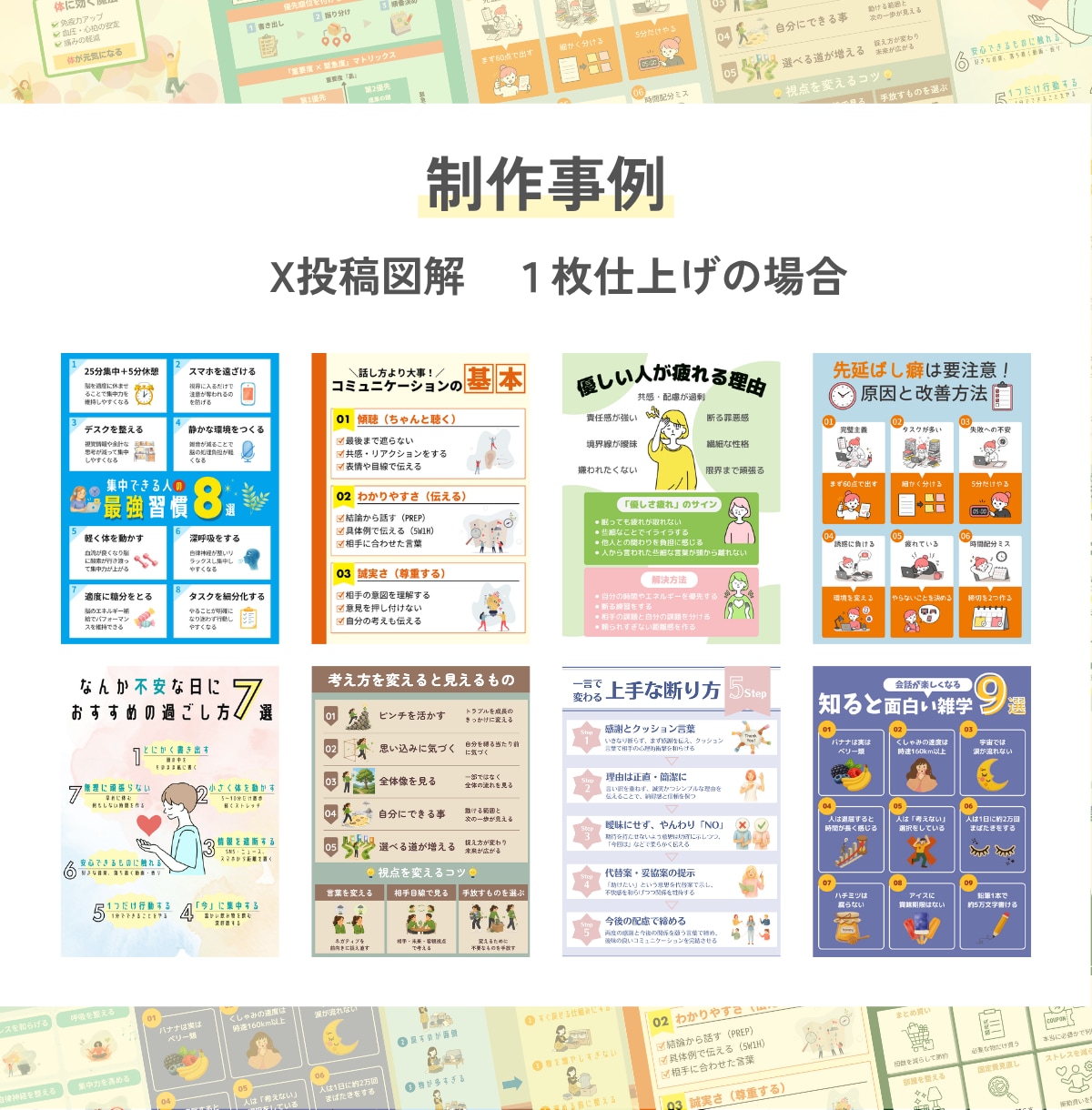 伝えたい内容を整理して、ひと目でわかる図解にします 伝えたい想いを、ひと目で伝わるX図解に！ イメージ6