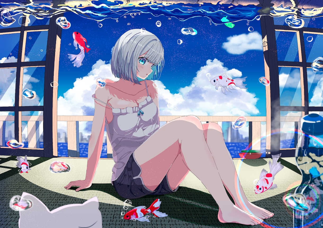 かわいい女の子と爽やかな雰囲気のイラストを描きます あなたのイメージに合うイラストを制作します！ イメージ8