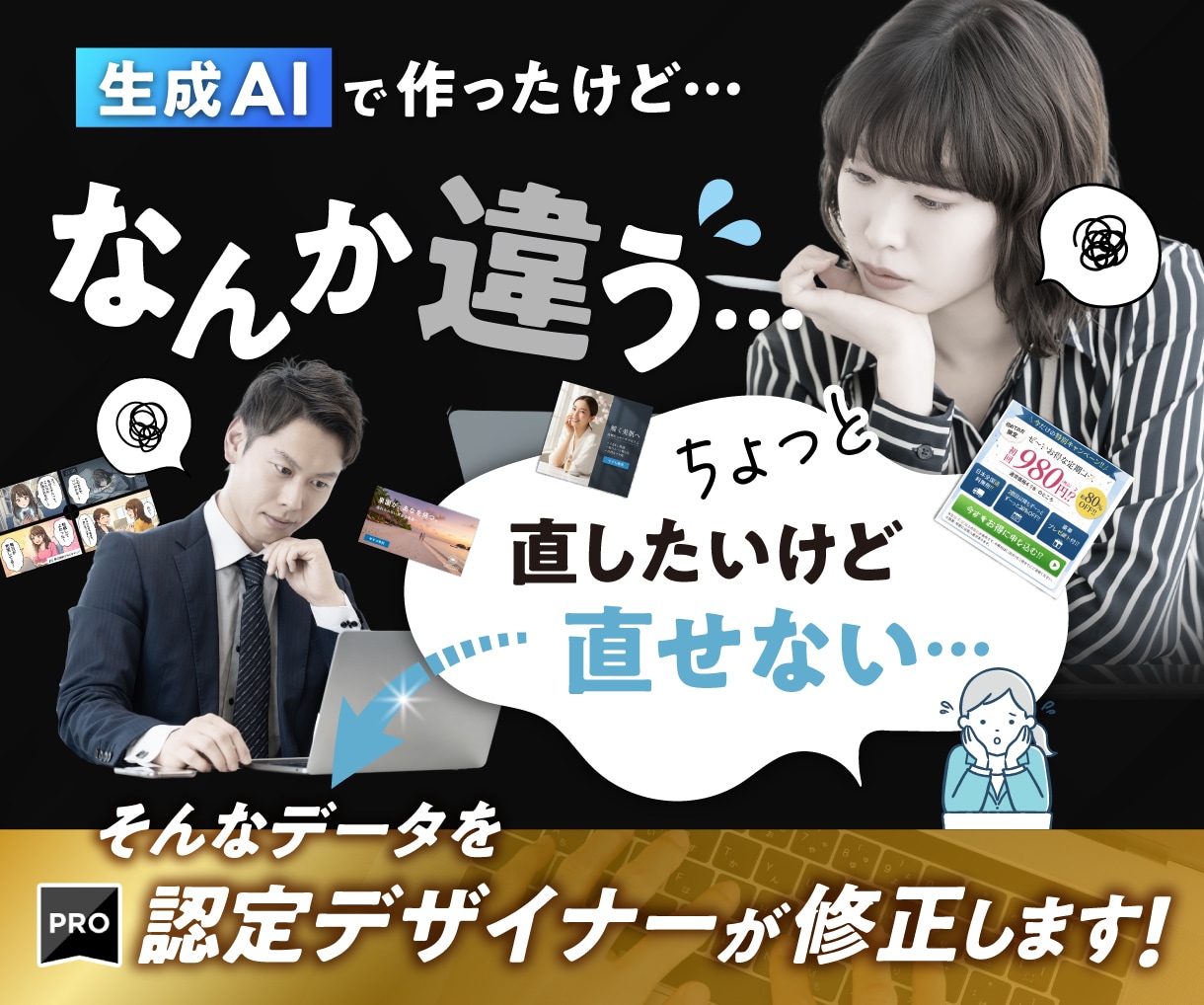 AI生成画像を実績900件のPROが修正します 「ちょっと修正したいけど直せない…」に対応します！ イメージ1