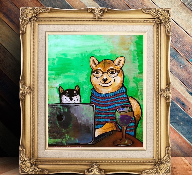 愛犬の似顔絵を好きな背景と一緒に描きます 世界に1つの思い出イラストが手に入ります。 イメージ6