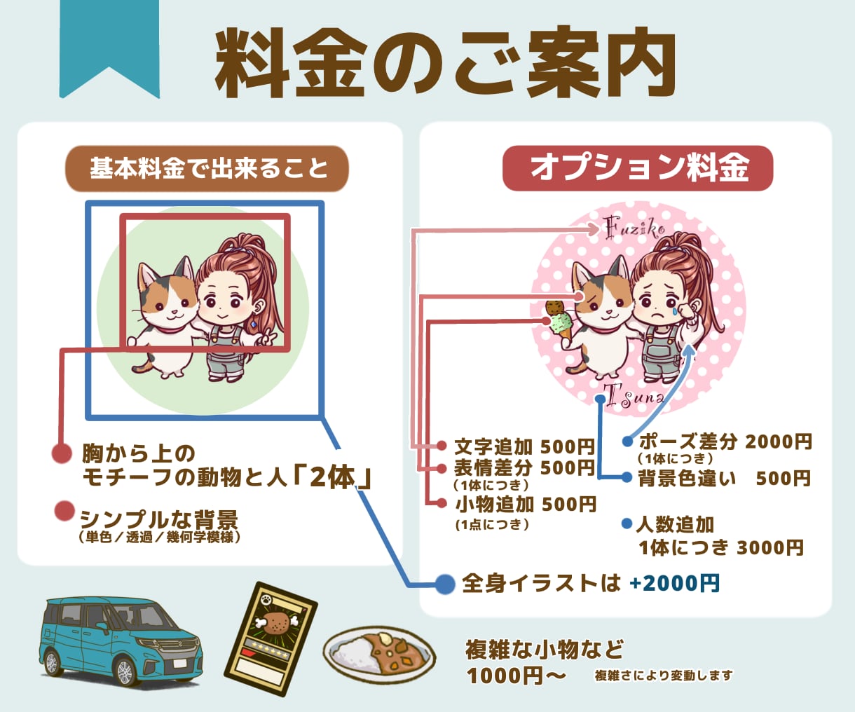 大好きなペットと飼い主さんのペアイラスト制作します ずっと残る思い出として丁寧にお描きします！グッズやアイコンに イメージ2