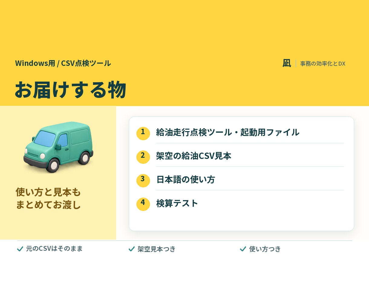 給油記録から月別の給油費と燃費を出します メーターの入力ミスも、同じ記録から見つける イメージ3