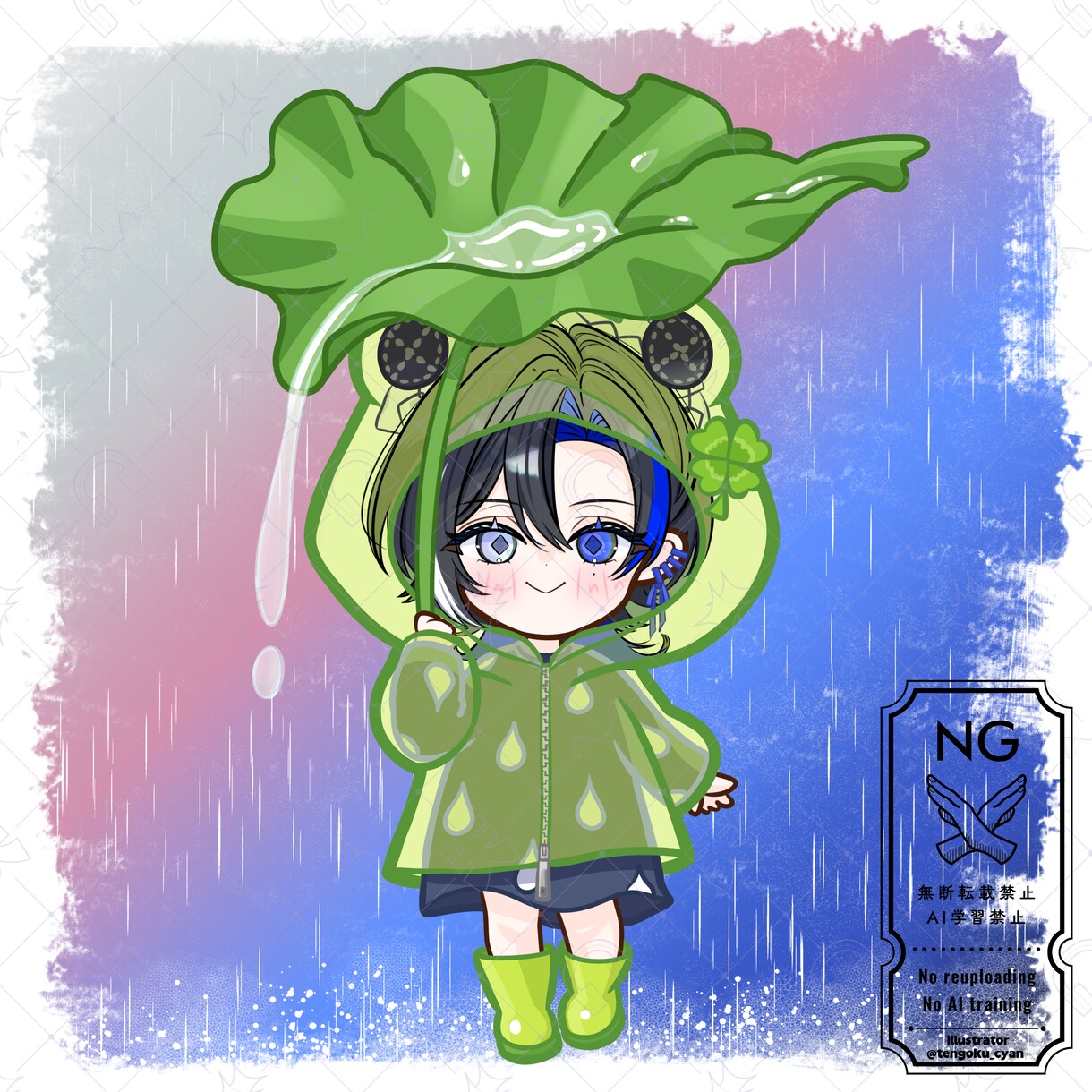 商用利用可！【カエルカッパ】ミニキャラを描きます ライバー活動をお手伝い！配信/パネル開け/アイコン/グッズ イメージ8