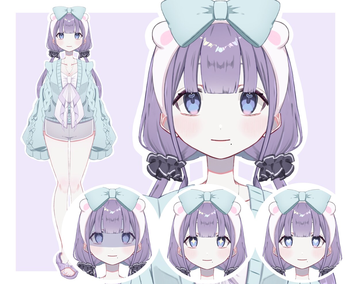 live2dのデザインからモデリングまでできます VTuberスターターキット!表情差分までつきます! イメージ4