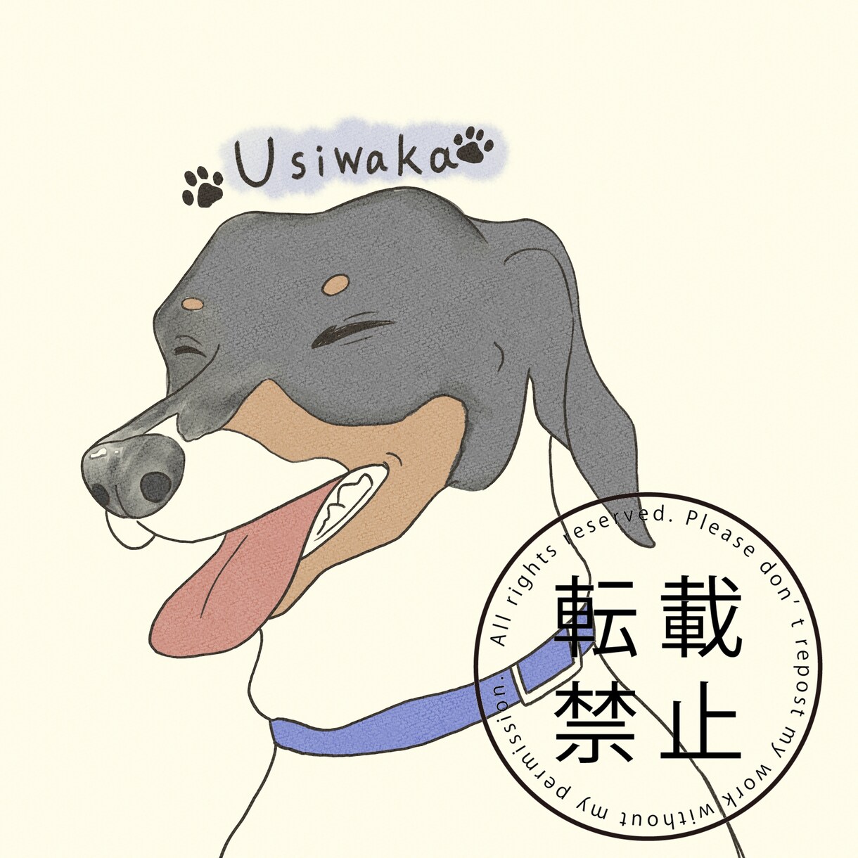 可愛いペットをイラストにします シンプルだけど似てる！ゆるゆるの絵からスケッチ調まで対応 イメージ1