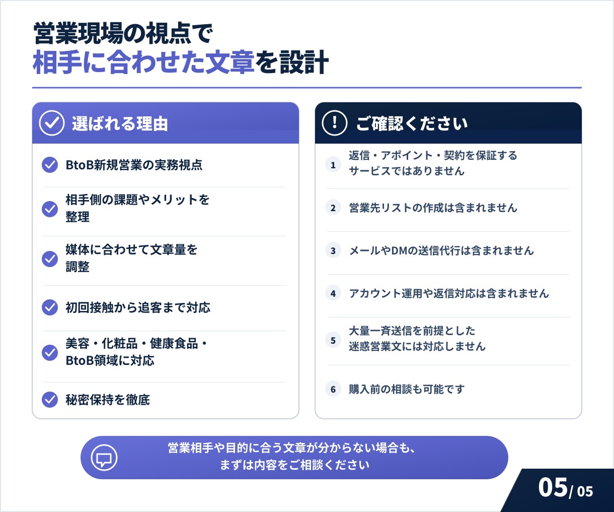 BtoB営業メール・DM文を作成します 初回接触から追客まで、相手に合わせて最適化 イメージ5