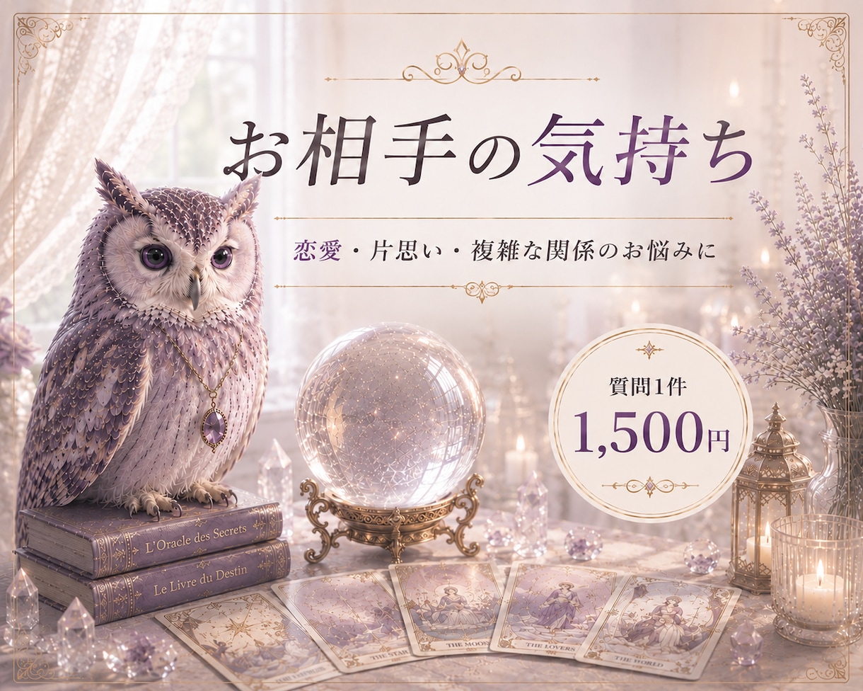 お相手の気持ちを占います 恋愛、片思い、複雑な関係のお悩みに イメージ1