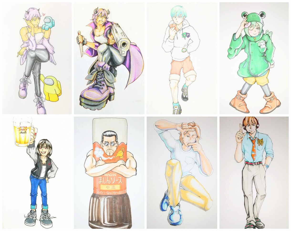 イラストを作成します ミニキャラを中心にサムネ用配信用アイコン用などのイラスト作成 イメージ2