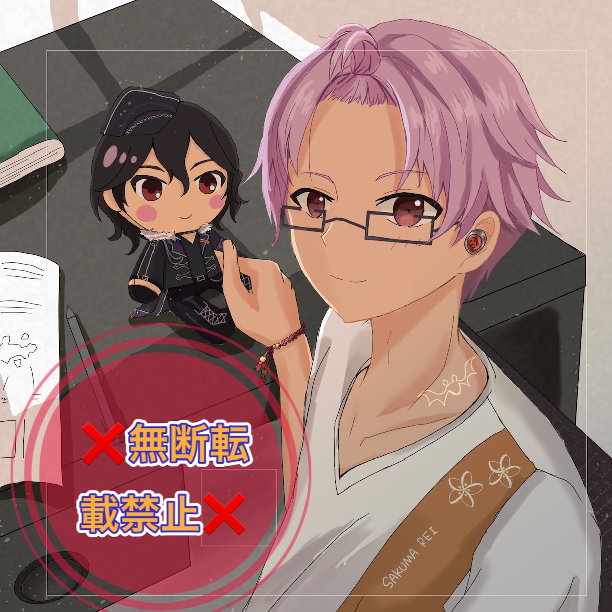 夢絵お描き致します 推し様とのイラストをお描きします！ イメージ4