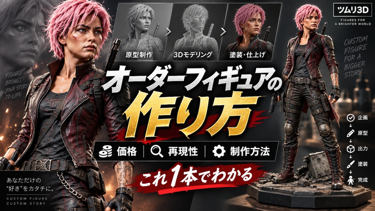 写真やイラストから高品質3Dフィギュアを制作します 3Dモデリングから完成まで丁寧に伴走する本格制作サービスです イメージ2