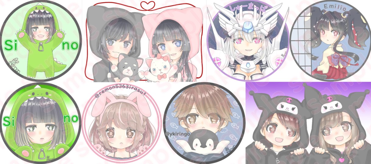 SNSに使用できるアイコンやイラスト描きます SNSで使うアイコン描きます！版権、ゲームキャラ、似顔絵OK イメージ4