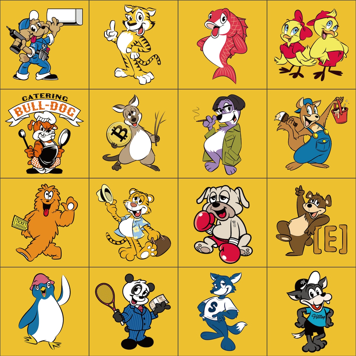 レトロポップなカートゥーンキャラクター描きます 世界に一つのレトロカートゥーンキャラクター イメージ5