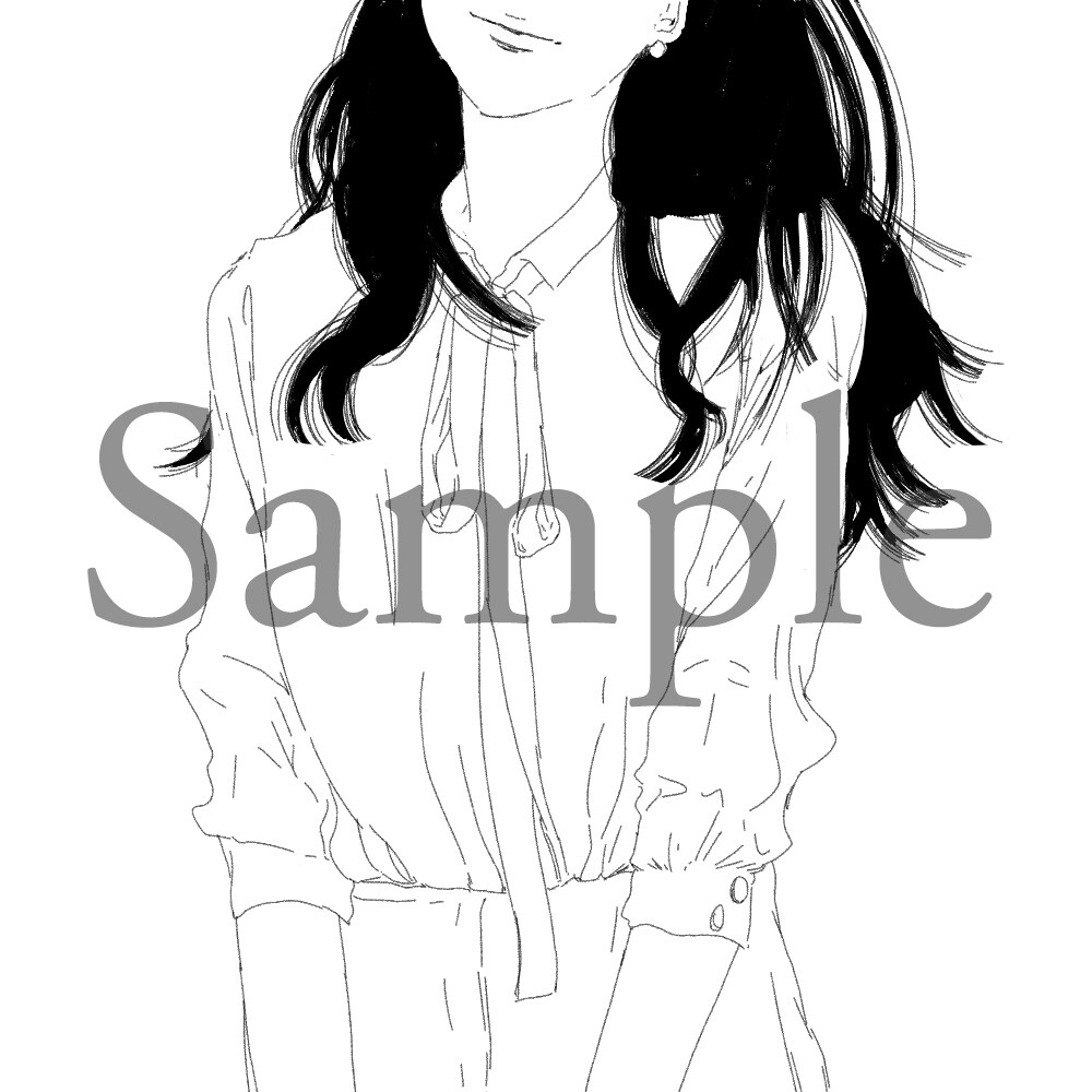 顔を出さないモノクロアイコン描きます 【アイコン】【お名刺】におすすめ！ イメージ2
