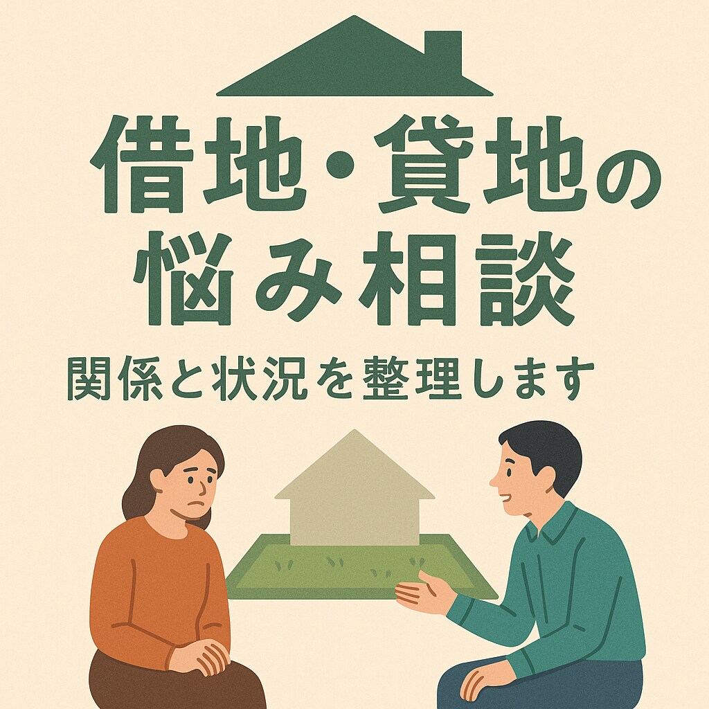 借地・貸地の悩み相談します 地主・借地人の関係トラブルを整理します イメージ1