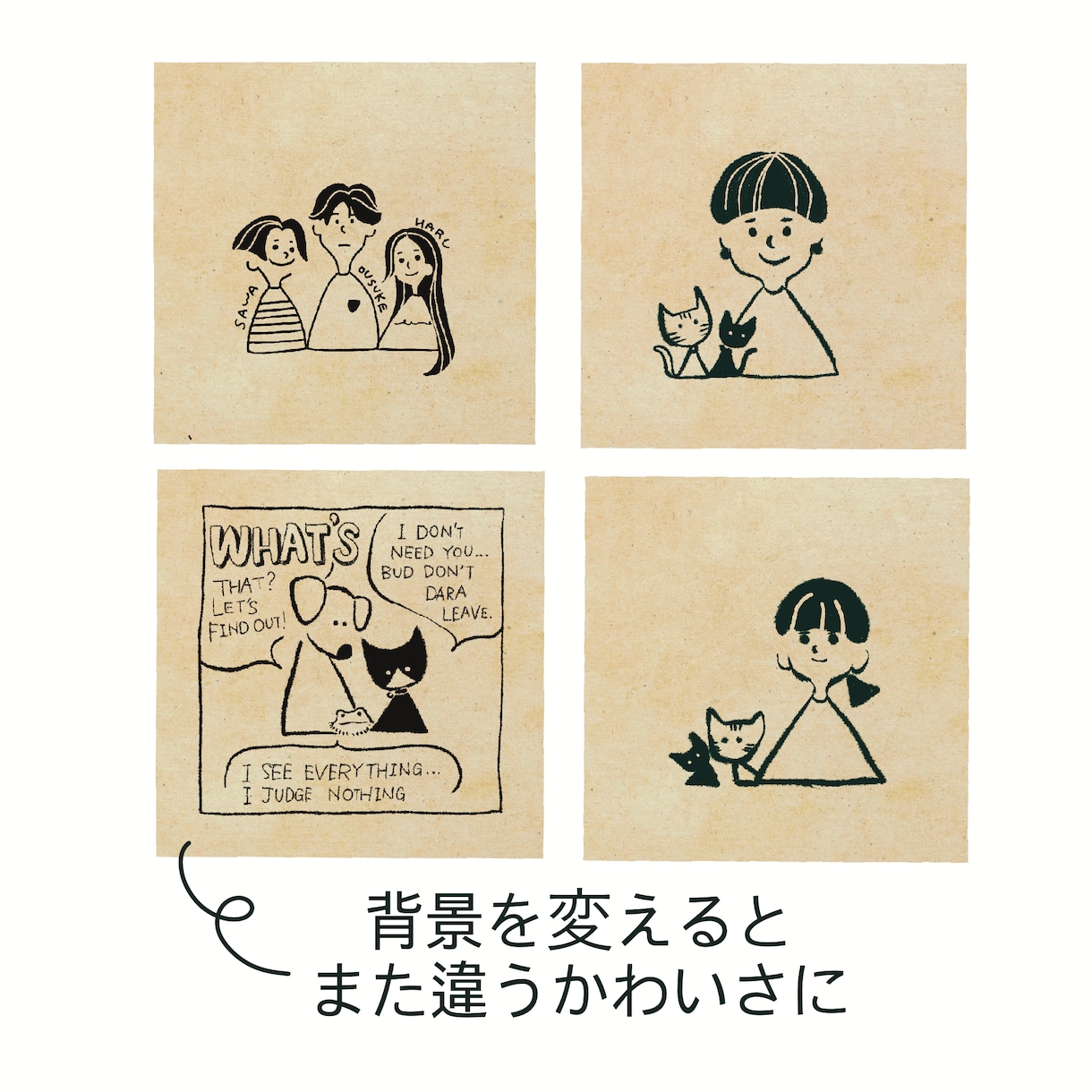 写真からシンプルオシャレなイラスト似顔絵描きます シンプルかわいいイラスト♡キャンバス印刷も対応！ イメージ6