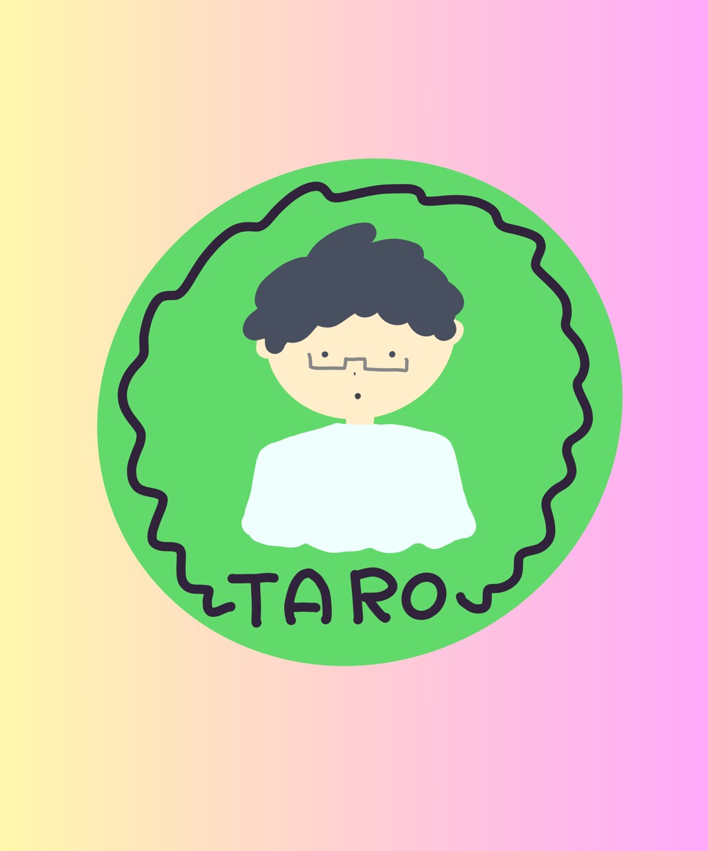 絵本の主人公みたいなお名前似顔絵ステッカー作ります 絵本に登場するような優しい雰囲気のお名前入り似顔絵ステッカー イメージ3