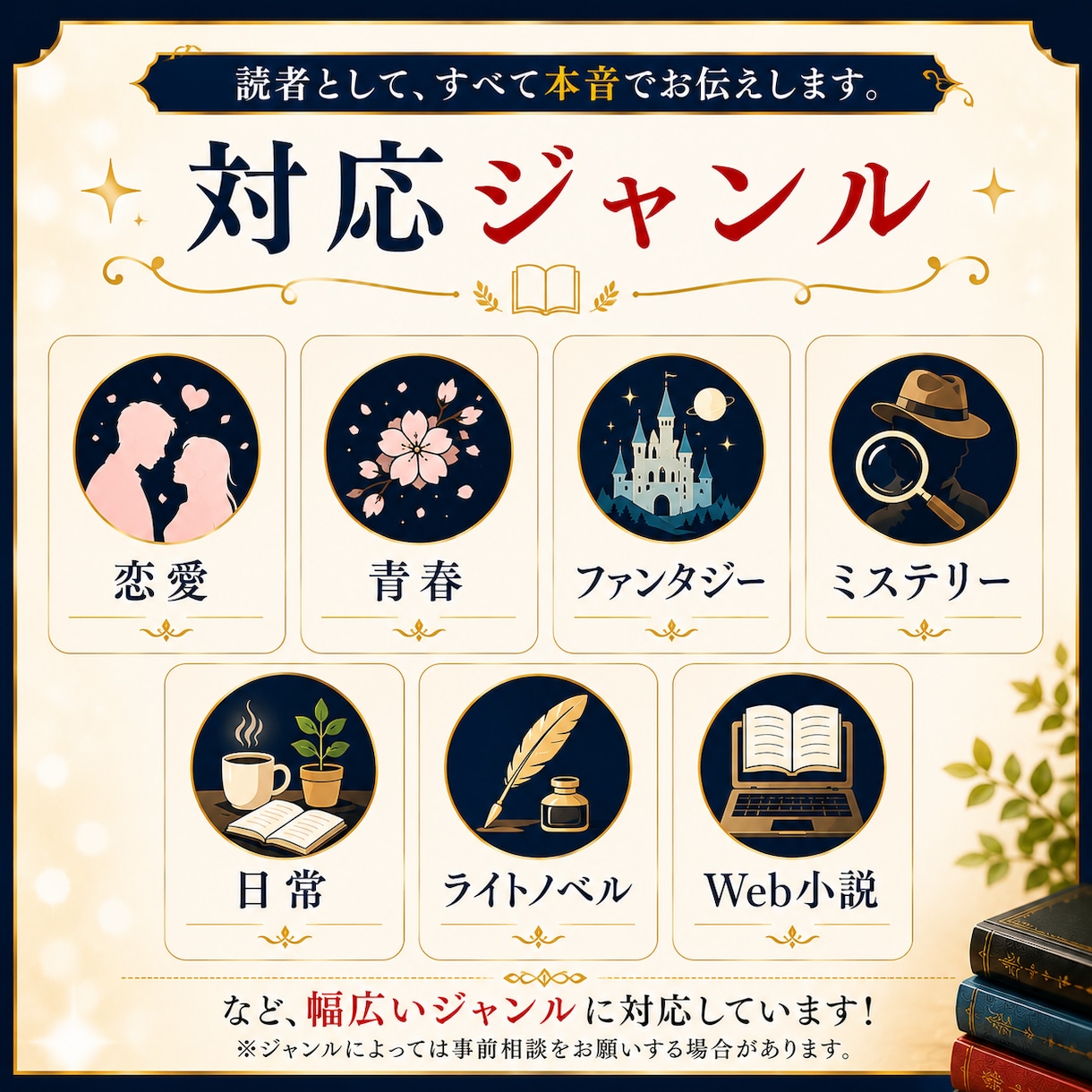 小説添削｜作品の魅力と改善点をお伝えします 読者目線で改善点を率直かつ細かくわかりやすく伝えます！ イメージ4