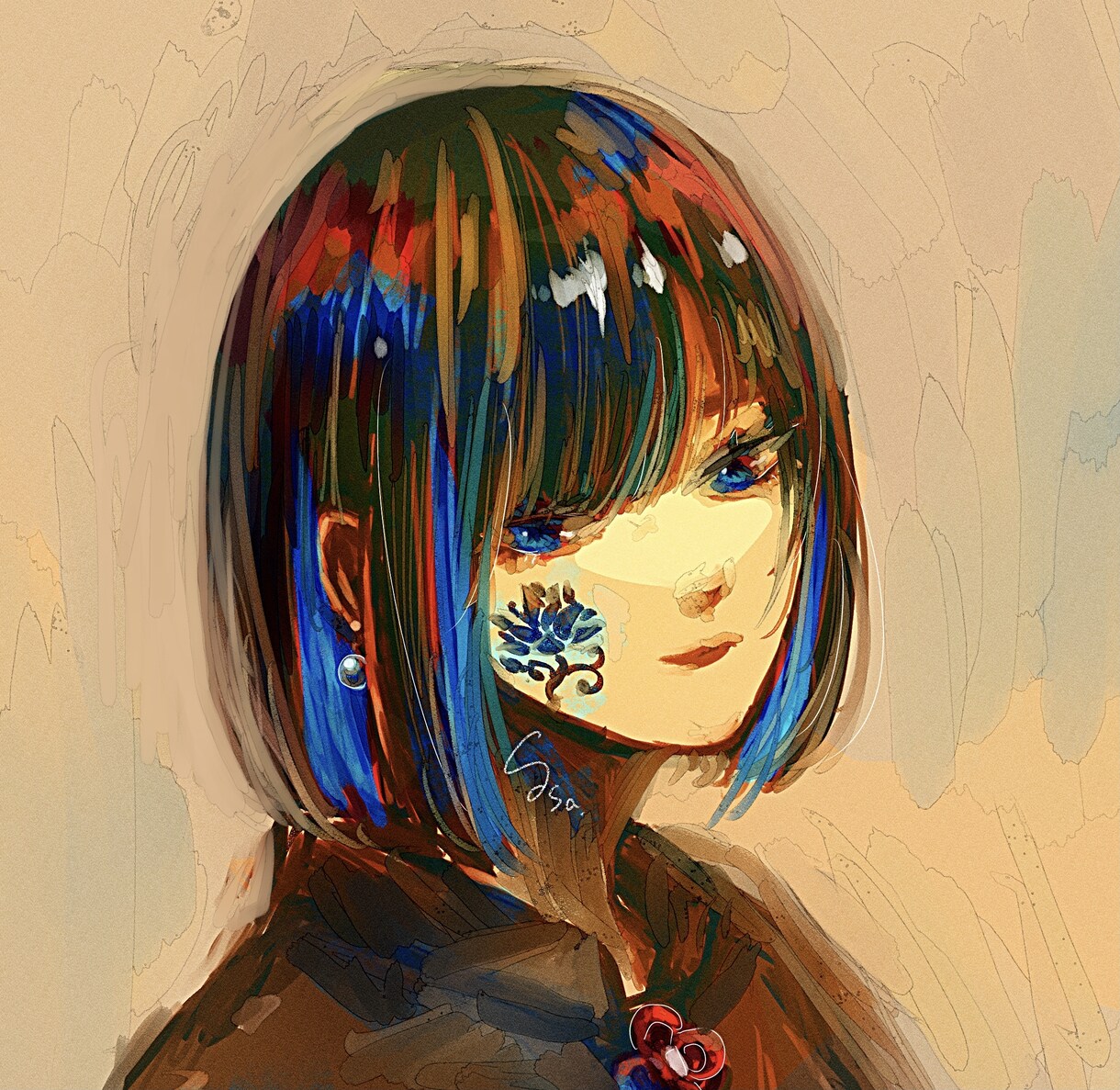 最短翌日】美しい色彩のイラストお描きします SNSで使えるアイコン、似顔絵、一枚絵、立ち絵、ヘッダーなど イメージ7