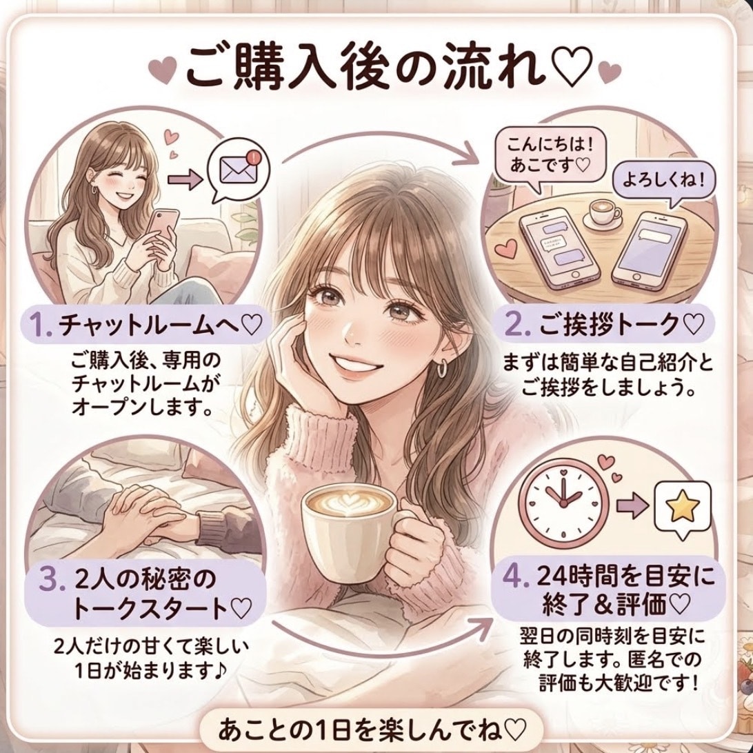 彼女気分で♡1日甘々メッセージします お試し価格500円！1日恋人気分でチャットしませんか？ イメージ4