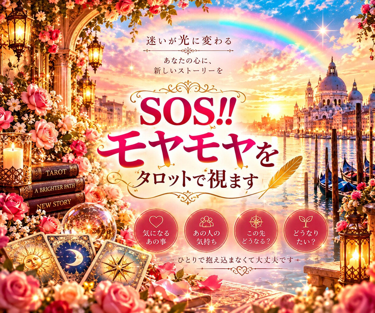 SOS‼️モヤモヤをタロットで視ます 気になるあの事やあの人の事この先どうしよう？どうなりたい？ イメージ1