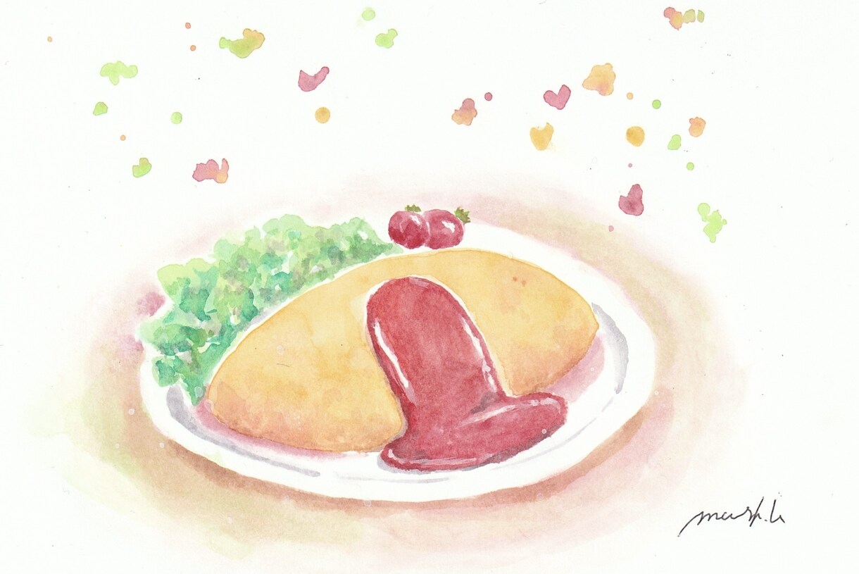 2000円で食べ物を透明感のある水彩で手描きします メニューやアイコンなどに。レトロ喫茶のようなクリームソーダ イメージ3