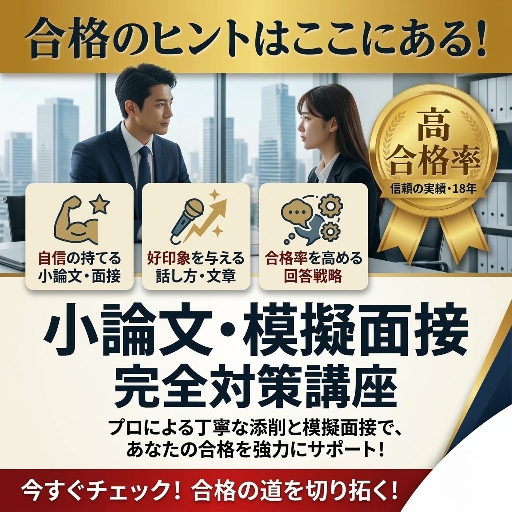 公務員・大学入試の面接回答添削&模擬面接をします 公務員＆難関編入を突破した当事者が指導！リアルな対策で合格へ イメージ1