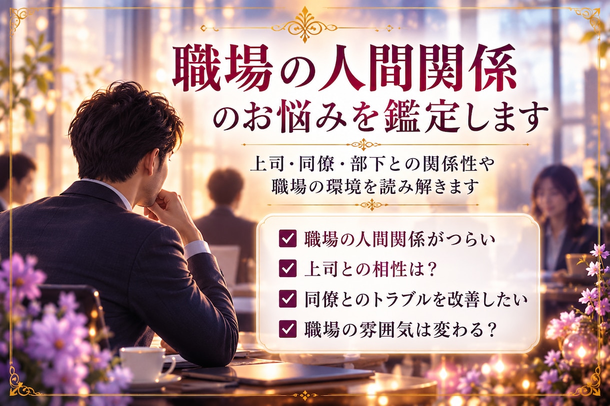 某財界監修。仕事の悩みとこれからの未来を占います 鑑定歴47年、適職・転職・仕事運を丁寧に読み解きます イメージ4