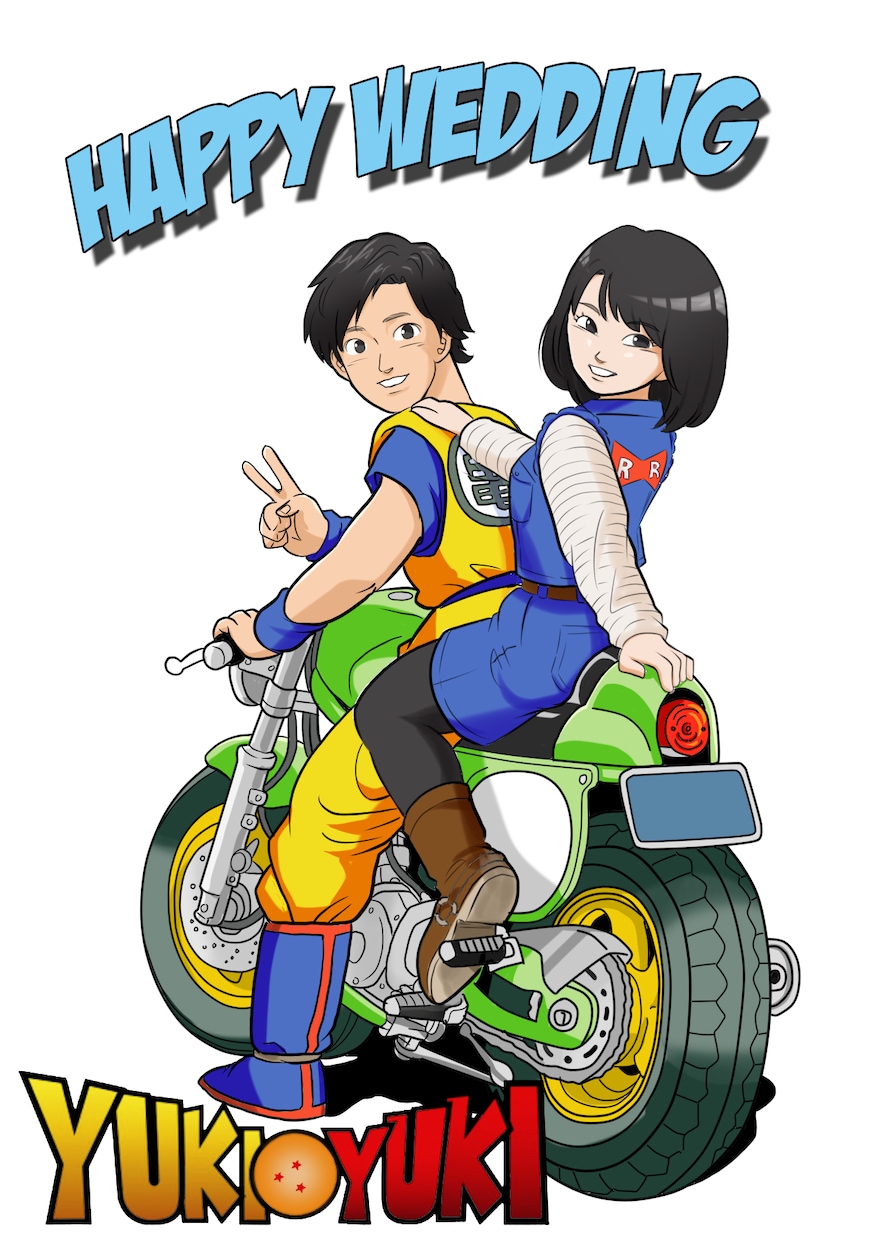 ドラゴンボール風似顔絵ウェルカムボード描きます ドラゴンボール風のキャラクター似顔絵にいたします♪ イメージ9