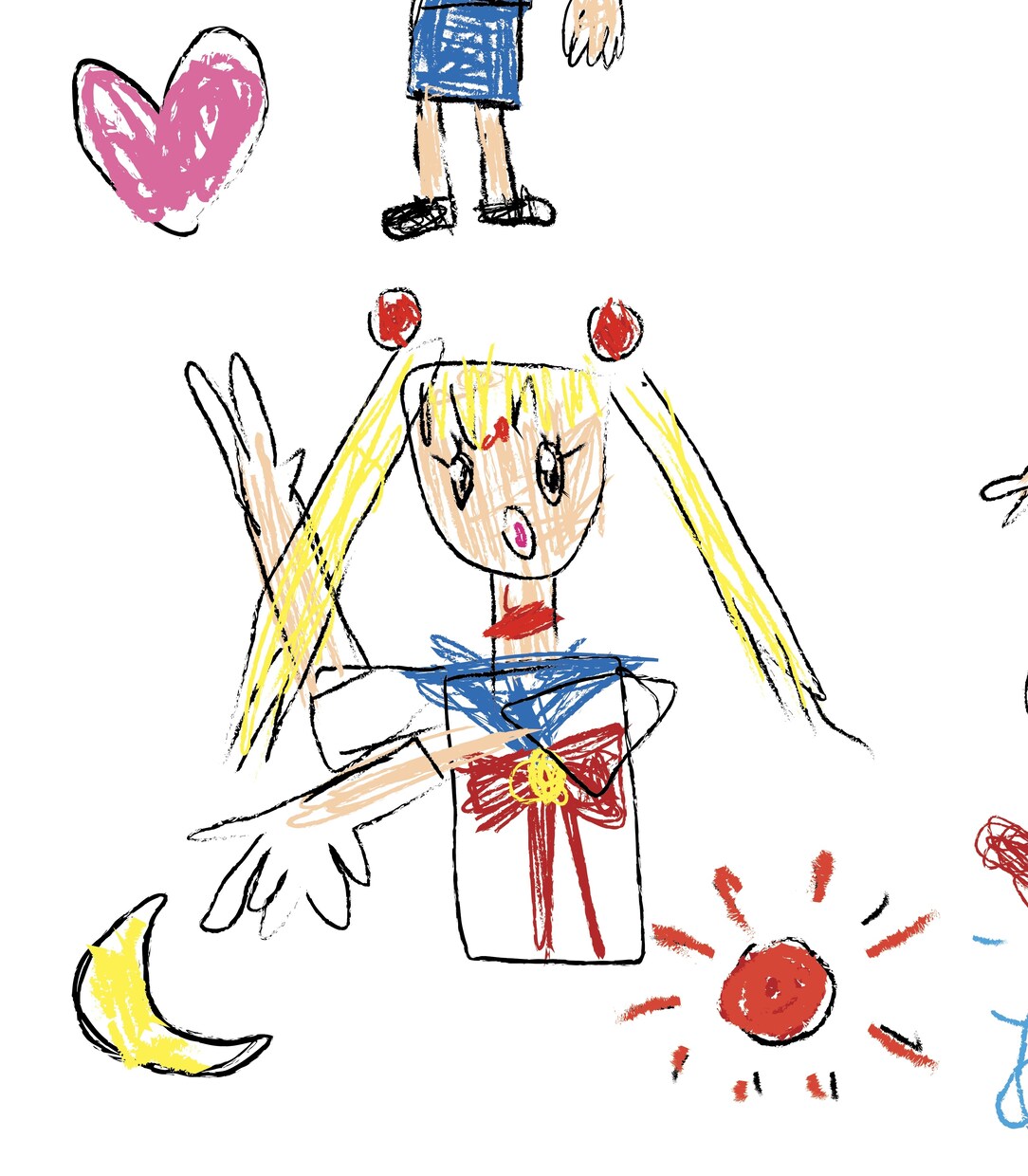 こどもの絵●懐かしくて愛おしいあの頃の絵描きます #小学生#幼稚園#あの頃#エモかわいい#2000年代 イメージ1