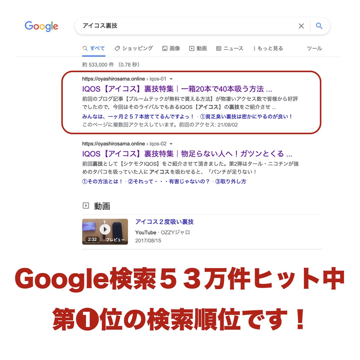 訪問者ビュー１３０万！のサイトで宣伝いたします Google検索【５３万件ヒット中第１位】のブログで宣伝！ イメージ4