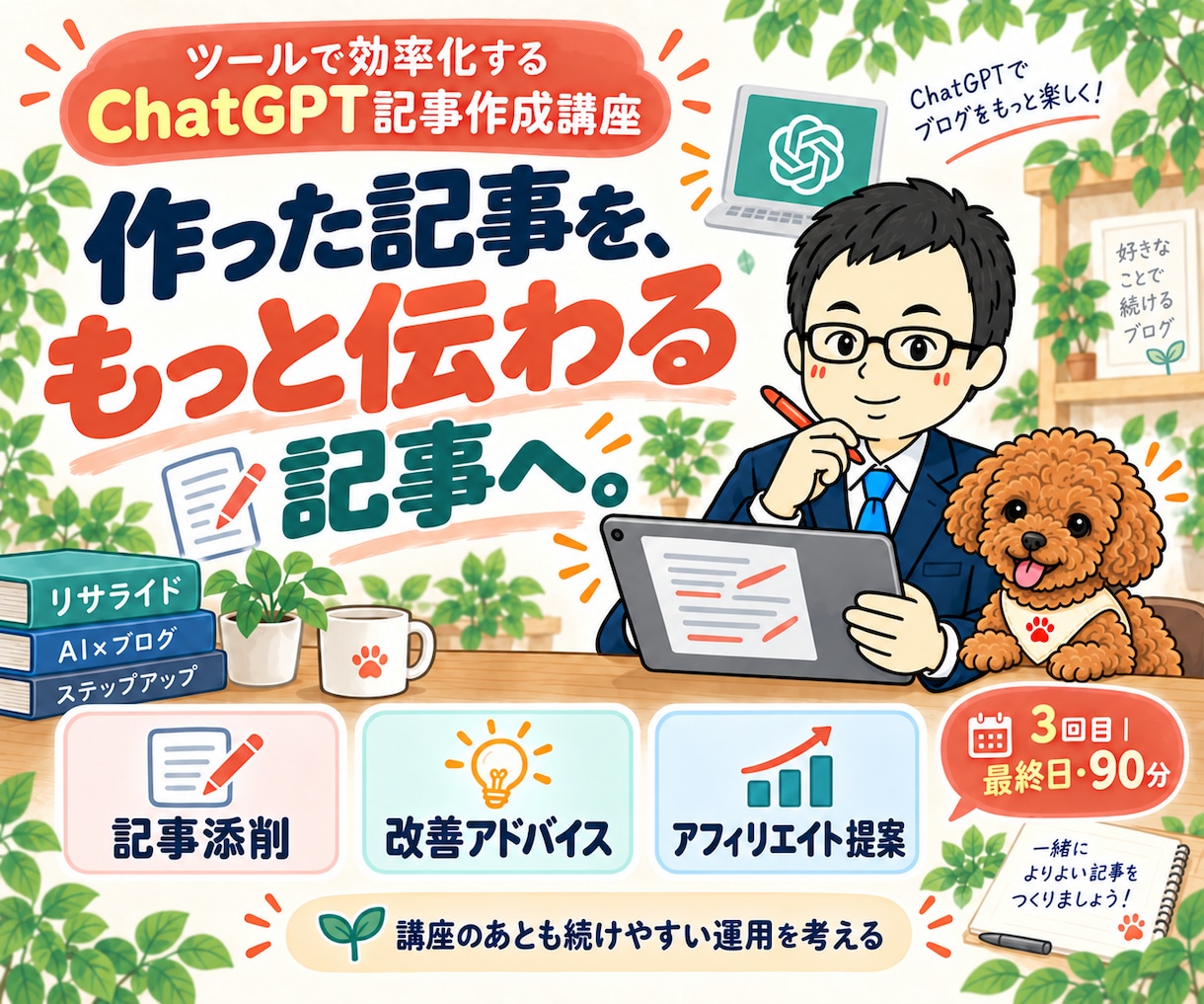 ChatGPTとリサライドでブログ自動化教えます アフィリエイト記事をツールで運用｜1週間支援 イメージ7