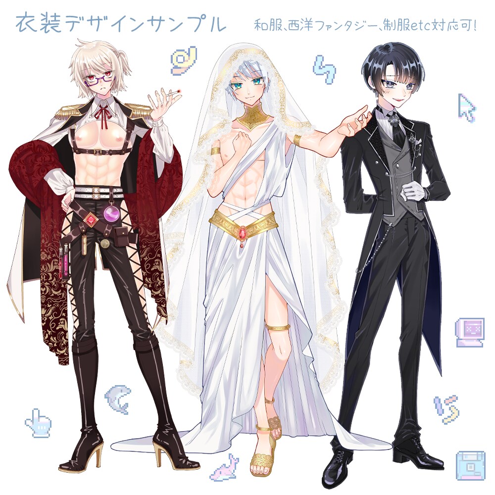 立ち絵作成致します IRIAM、コテキャ、立ち絵、TRPG、グッズなどに！ イメージ3