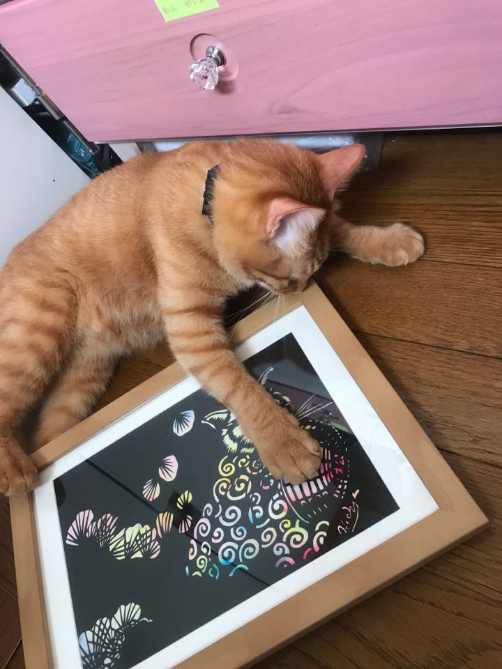 A4サイズ♪あなたの切り絵（フレーム入）つくります データ&原画～ご家族・結婚祝い・ペットの思い出に イメージ6