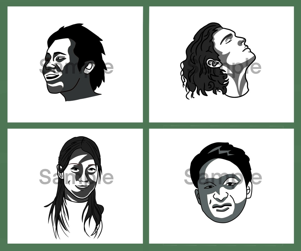 シンプルでクールな丁度いい似顔絵描きます SNS、ブログ、LINEのアイコンなどで好印象に！ イメージ6