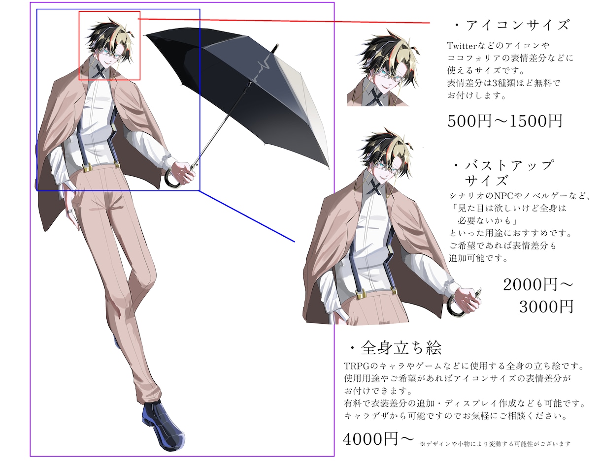 TRPGやゲーム用の立ち絵を制作いたします どんなデザインにも対応いたします。お気軽にご相談ください！ イメージ2