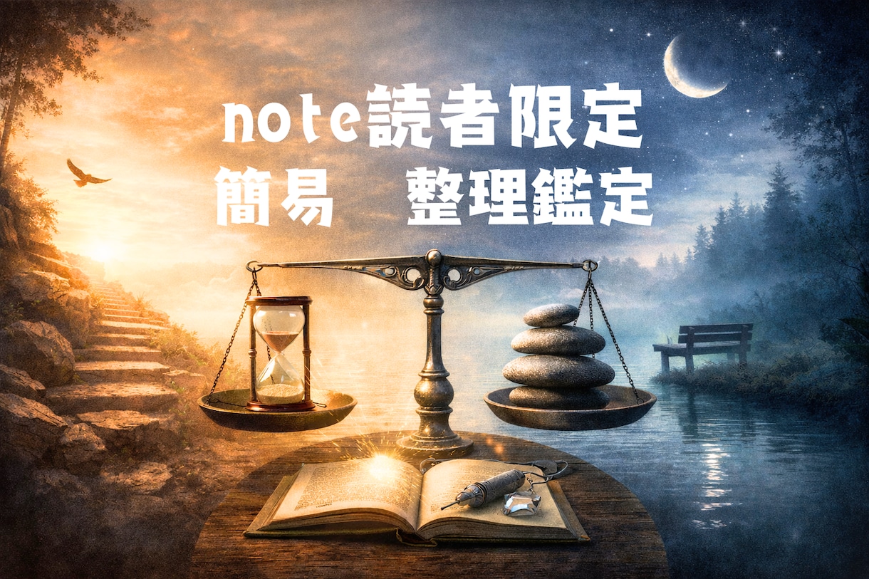 note読者限定：整理鑑定のお手伝いをします noteを見てくださった方限定で簡易の整理鑑定をします。 イメージ1