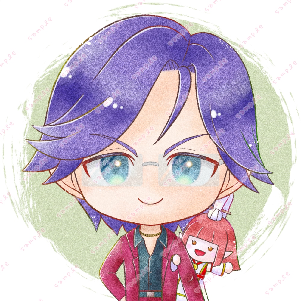お試し価格！おまかせちびキャラアイコンを描きます 低予算の方やこだわりが少ない方向きのアナログ風アイコンです イメージ7