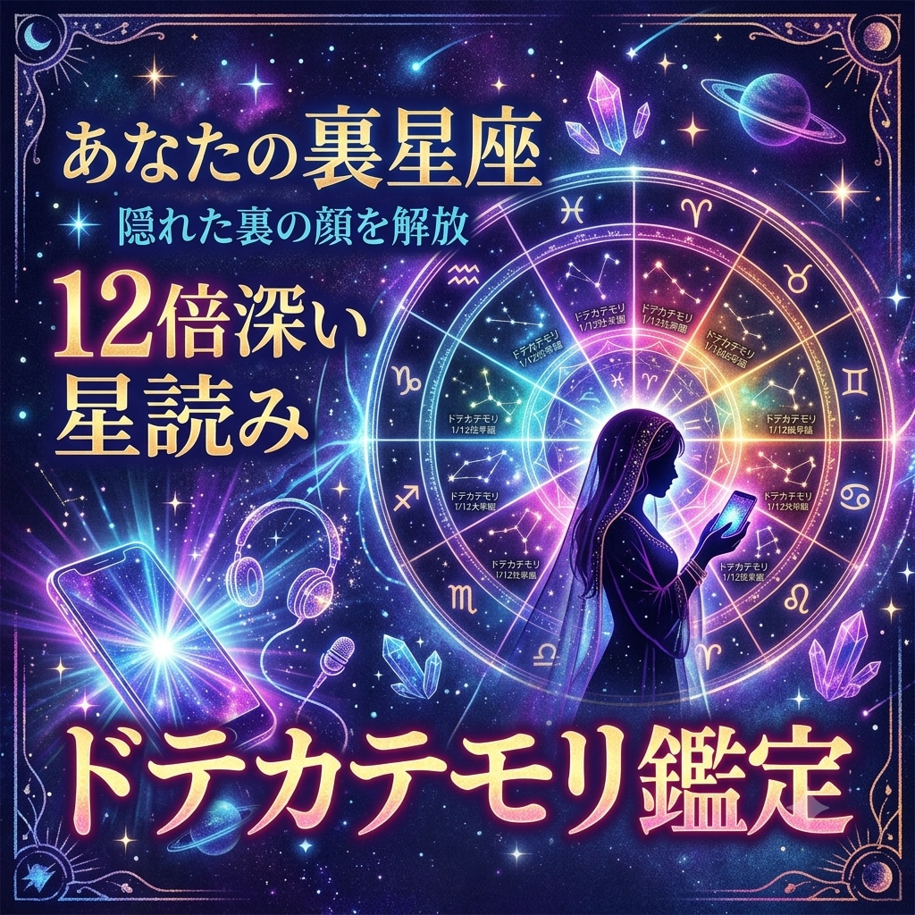 魂が求める本当の姿を明かします 12倍深い星読み「ドテカテモリ」で隠れた裏の顔とテーマを解放 イメージ2