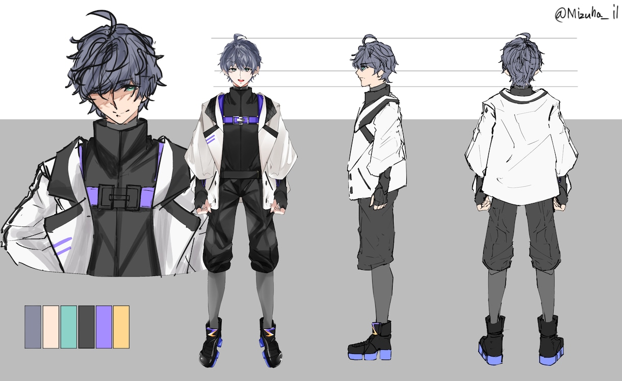 キャラデザからモデリングまで理想を表現します 男性キャラデザ作成数３０体越え！イケメンキャラで配信デビュー イメージ2