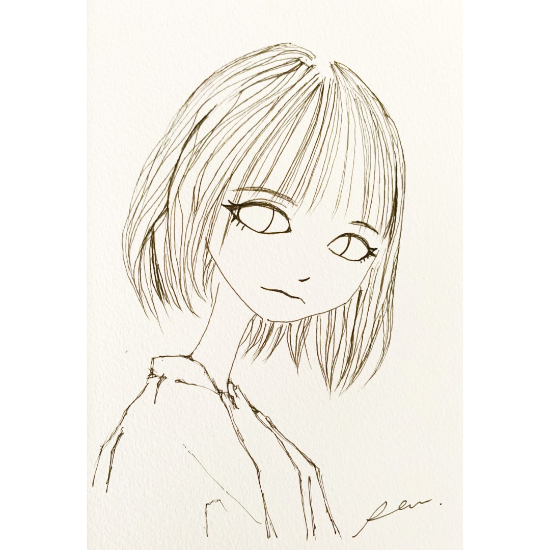 写真からゆるふわな似顔ドローイングをお描きします ご自宅に、贈り物に。繊細な線で描く、あなただけの原画 イメージ6