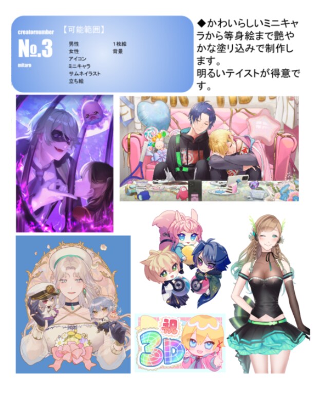 幅広い絵柄のオリジナルキャラクターお描き致します ビジネス、配信でつかえるイラストを幅広い絵柄でご提供！ イメージ3