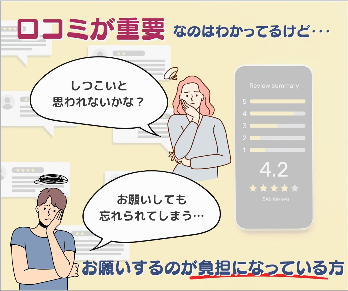 直接お願いが負担な方必見！口コミ依頼カード作ります 口コミは集客の要！オリジナルの口コミ促進ツールを作成します★ イメージ7