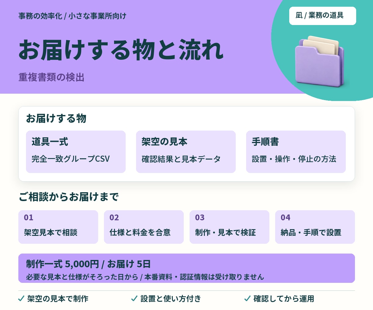 重複ファイルを一覧にする道具を制作します 中身が同じファイルを、削除せずに見つける イメージ3