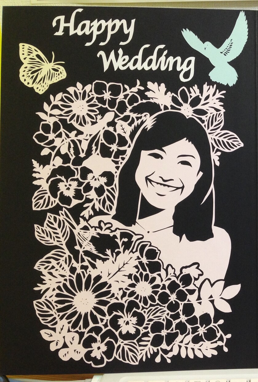 結婚式 ウェルカムボードを作ります 切り絵のオリジナルウェルカムボード イメージ2