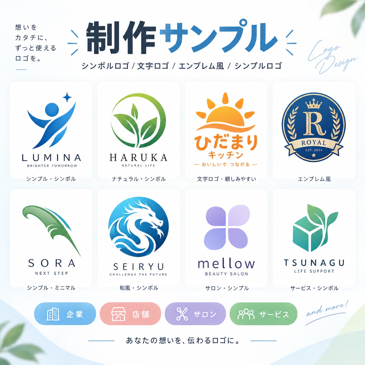 会社・店舗のロゴをデザインします 個人事業・ショップ・サービス用ロゴ／印刷・Web対応 イメージ2