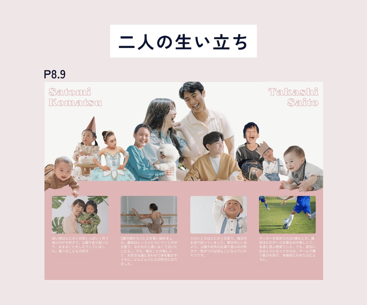 個性あるおしゃれプロフィールブック作れます トレンドのレトロポップデザイン♪ イメージ7